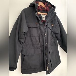 Vintage L.L. Bean Zip Front Lined Heavy Winter Coat W/Hood Size Medium P